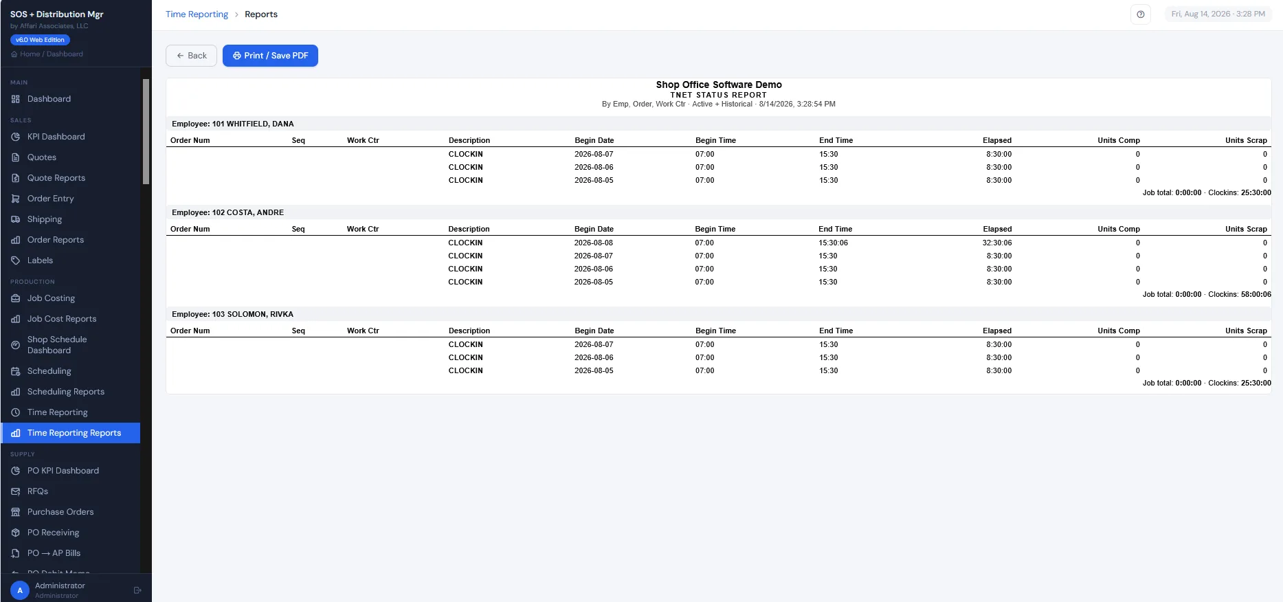 Shop Floor Data Collection